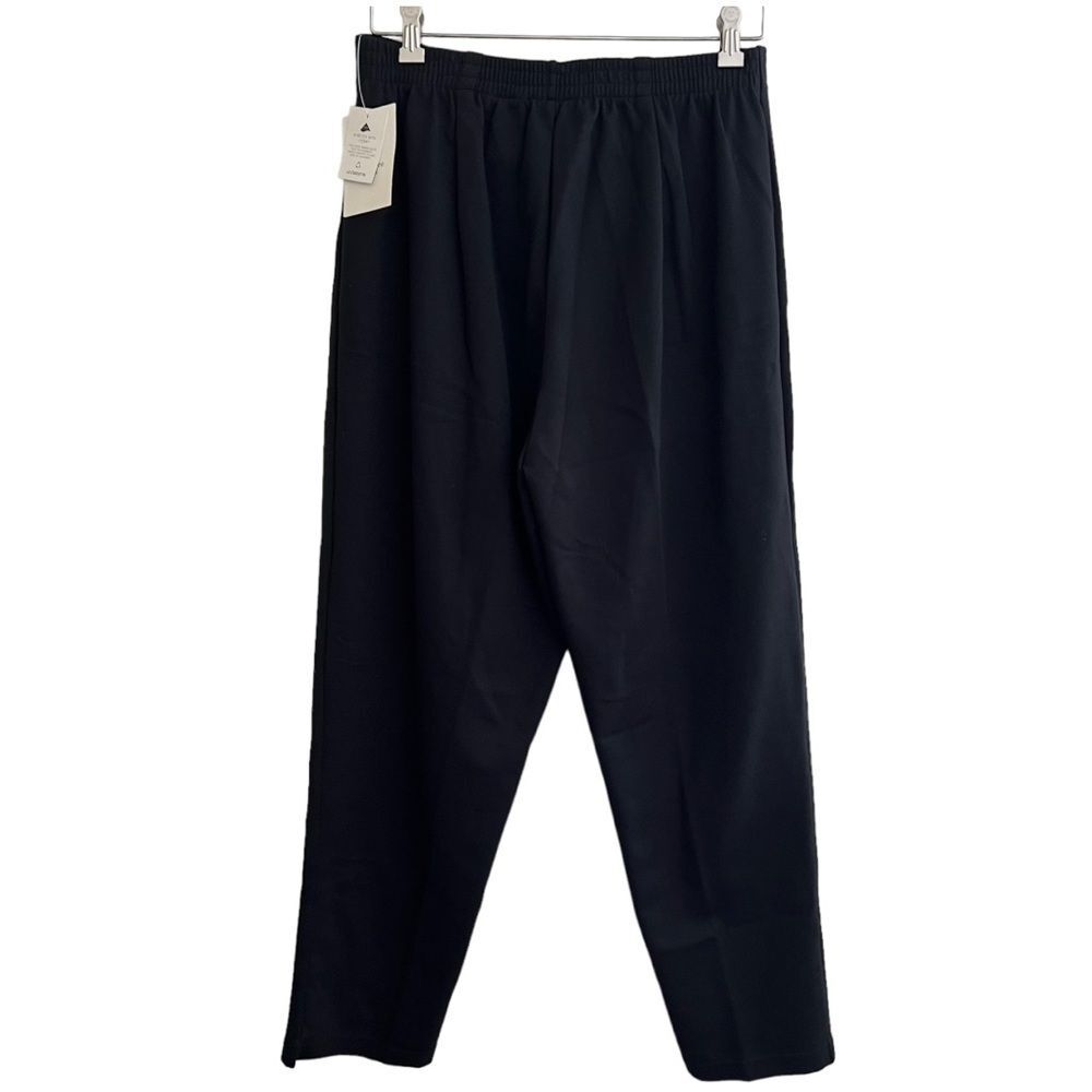 1X NWT Liz Claiborne Women black knit blend pants elastic waist